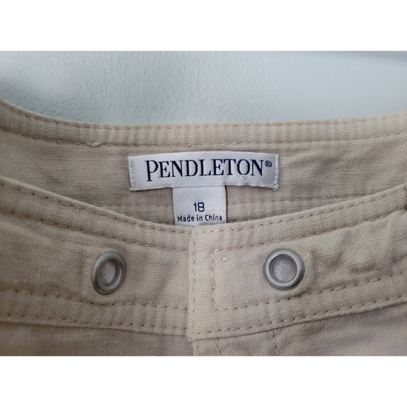 Pendeleton Women's 55% Linen Blend Midi Skirt Size 18 - Picture 6 of 6